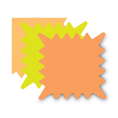 Die Cut Paper Signs, 5.25 X 5.25, Square, Assorted Colors, Pack Of 48 Each