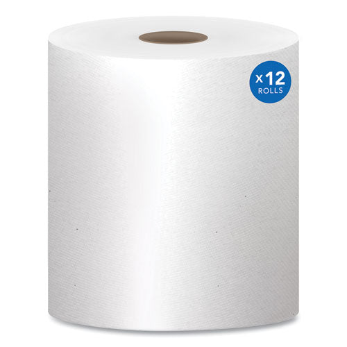 Essential High Capacity Hard Roll Towels For Business, Absorbency Pockets, 1-ply, 8" X 1,000 Ft, 1.5" Core, White,12 Rolls/ct