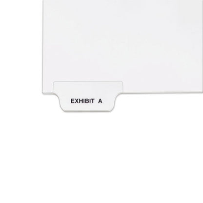 Avery-style Preprinted Legal Bottom Tab Divider, 26-tab, Exhibit A, 11 X 8.5, White, 25/pk