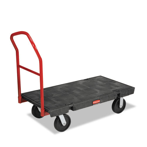 Platform Truck, 2,000 Lb Capacity, 24 X 48 X 7, Black