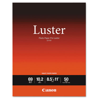 Pro Luster Inkjet Photo Paper, 10.2 Mil, 8.5 X 11, Luster White, 50/pack