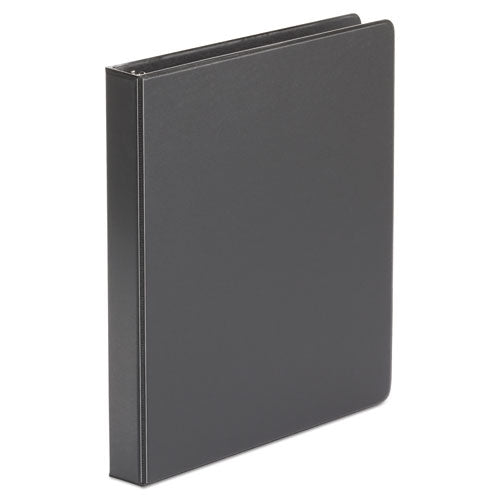 Economy Non-view Round Ring Binder, 3 Rings, 1" Capacity, 11 X 8.5, Black