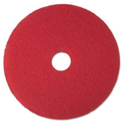 Low-speed Buffer Floor Pads 5100, 14" Diameter, Red, 5/carton