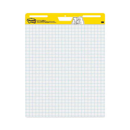 Vertical-orientation Self-stick Easel Pad Value Pack, Quadrille Rule (1 Sq/in), 25 X 30, White, 30 Sheets, 4/carton