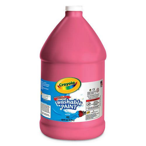 Washable Paint, Red, 1 Gal Bottle