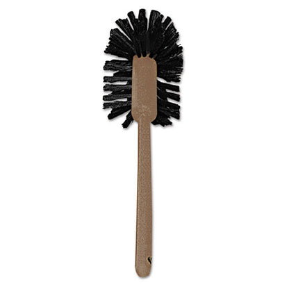 Commercial-grade Toilet Bowl Brush, 17" Handle, Brown