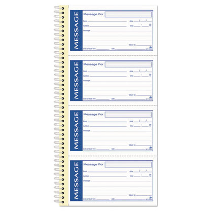 Write 'n Stick Phone Message Book, Two-part Carbonless, 4.75 X 2.75, 4 Forms/sheet, 200 Forms Total