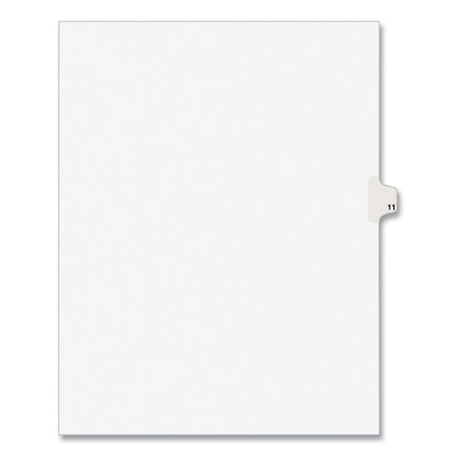 Preprinted Legal Exhibit Side Tab Index Dividers, Avery Style, 10-tab, 11, 11 X 8.5, White, 25/pack