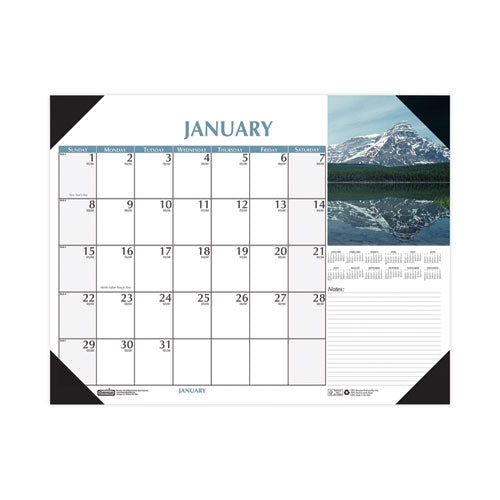 Earthscapes Scenic Desk Pad Calendar, Scenic Photos, 18.5 X 13, White Sheets, Black Binding/corners,12-month (jan-dec): 2024