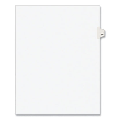 Preprinted Legal Exhibit Side Tab Index Dividers, Avery Style, 10-tab, 56, 11 X 8.5, White, 25/pack, (1056)