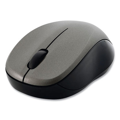 Silent Wireless Blue Led Mouse, 2.4 Ghz Frequency/32.8 Ft Wireless Range, Left/right Hand Use, Graphite