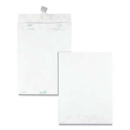 Lightweight 14 Lb Tyvek Catalog Mailers, #10 1/2, Square Flap, Redi-strip Adhesive Closure, 9 X 12, White, 100/box