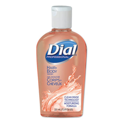 Hair + Body Wash, Neutral Scent, 7.5 Oz Flip Cap, 24/carton