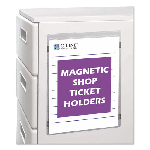 Magnetic Shop Ticket Holders, Super Heavyweight, 50 Sheets, 9 X 12, 15/box