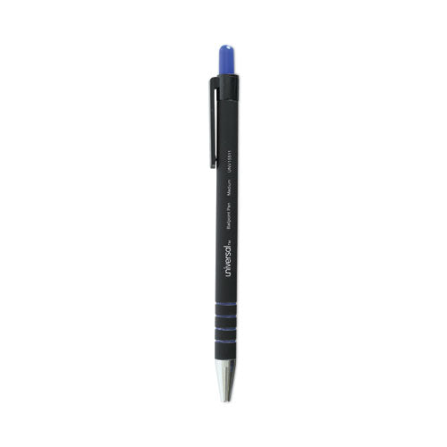 Ballpoint Pen, Retractable, Medium 1 Mm, Blue Ink, Blue Barrel, Dozen