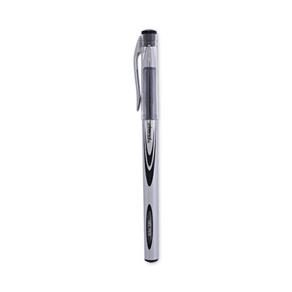 Gel Pen, Stick, Medium 0.7 Mm, Black Ink, Silver/black Barrel, Dozen