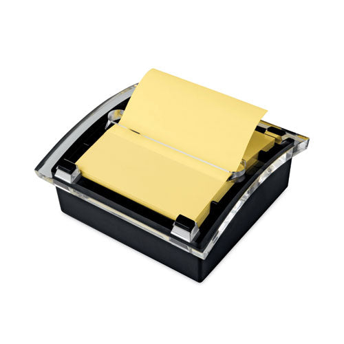 Clear Top Pop-up Note Dispenser, For 3 X 3 Pads, Black, Includes 50-sheet Pad Of Canary Yellow Pop-up Pad