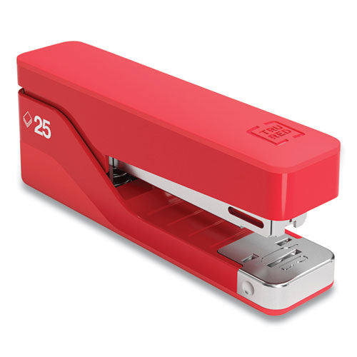 Desktop Aluminum Stapler, 25-sheet Capacity, Red