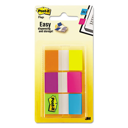 Page Flags In Portable Dispenser, Assorted Brights, 60 Flags/pack