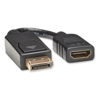 Displayport To Hdmi Adapter Cable, 6", Black