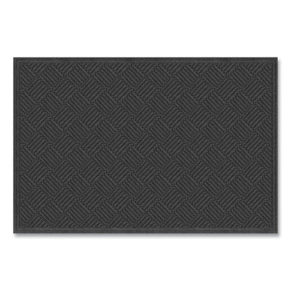 Ecomat Crosshatch Entry Mat, 48 X 27, Charcoal