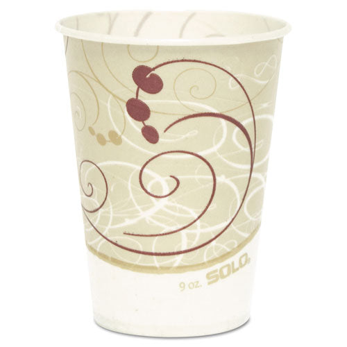 Symphony Design Wax-coated Paper Cold Cups, Proplanet Seal,  9 Oz, Beige/white, 100/sleeve, 20 Sleeves/carton