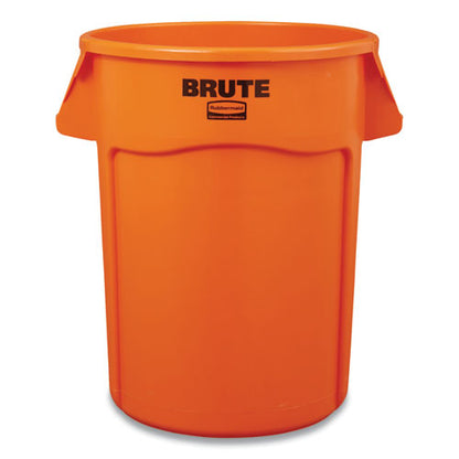 Brute Round Container, 44 Gal, Plastic, Orange