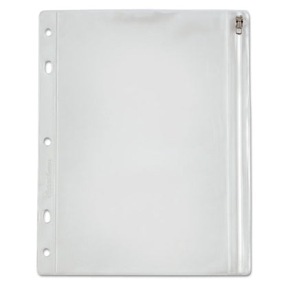 Zippered Ring Binder Pocket, 10.5 X 8, Clear