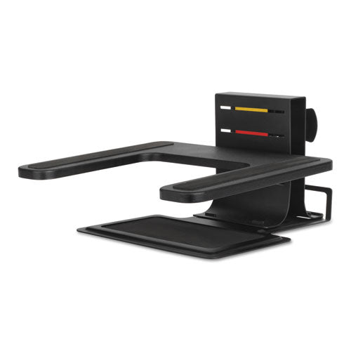 Adjustable Laptop Stand, 10" X 12.5" X 3" To 7", Black, Supports 7 Lbs