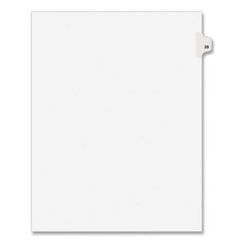 Preprinted Legal Exhibit Side Tab Index Dividers, Avery Style, 10-tab, 28, 11 X 8.5, White, 25/pack, (1028)