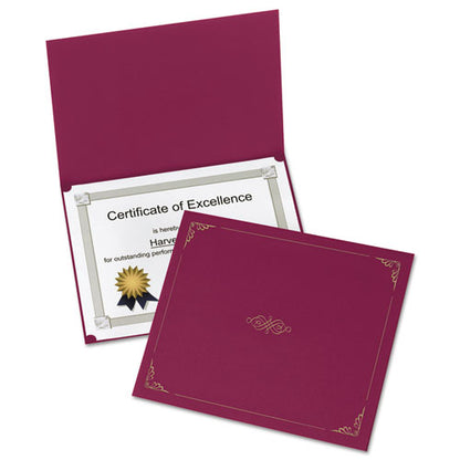 Certificate Holder, 11.25 X 8.75, Burgundy, 5/pack