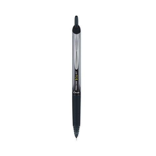 Precise V10rt Roller Ball Pen, Retractable, Bold 1 Mm, Black Ink, Black Barrel, Dozen