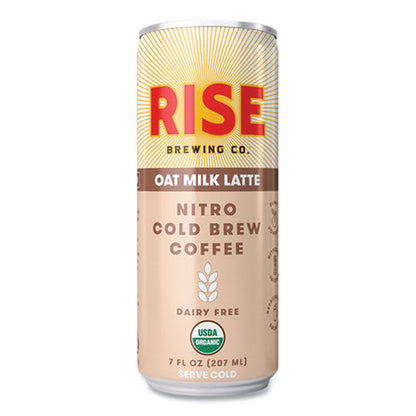 Nitro Cold Brew Latte, Oat Milk, 7 Oz Can, 12/carton