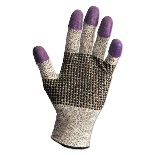 G60 Purple Nitrile Cut Resistant Glove, 220mm Length, Small/size 7, Blue/white, Pair