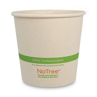 No Tree Paper Bowls, 24 Oz, 4.4" Diameter X 4.5"h, Natural, Sugarcane, 500/carton