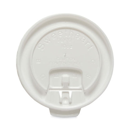 Lift Back And Lock Tab Cup Lids For Foam Cups, Fits 10 Oz Trophy Cups, White, 2,000/carton