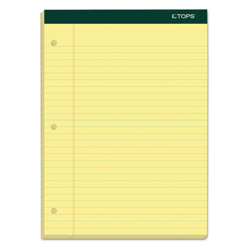 Double Docket Ruled Pads, Wide/legal Rule, 100 Canary-yellow 8.5 X 11.75 Sheets, 6/pack