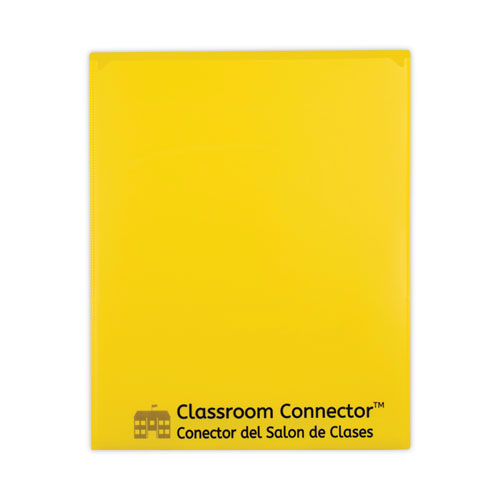 Classroom Connector Folders, 11 X 8.5, Yellow, 25/box