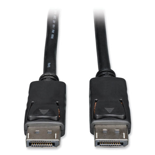 Displayport Cable With Latches, 3 Ft, Black