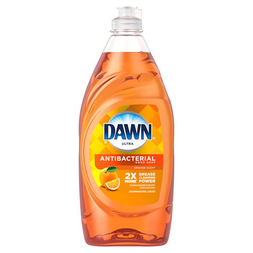 Ultra Antibacterial Dishwashing Liquid, Orange Scent, 28 Oz Bottle, 8/carton