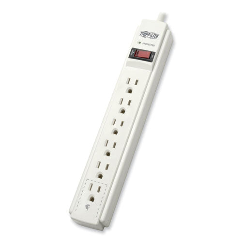 Protect It! Surge Protector, 6 Ac Outlets, 6 Ft Cord, 790 J, Light Gray