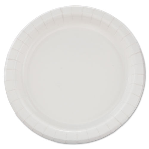 Bare Eco-forward Clay-coated Paper Dinnerware, Proplanet Seal, Plate, 8.5" Dia, White, 125/pack, 4 Packs/carton