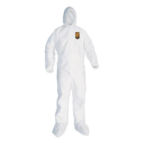 A35 Liquid And Particle Protection Coveralls, Zipper Front, Hooded, Elastic Wrists And Ankles, 2x-large, White, 25/carton