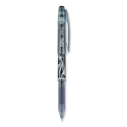 Frixion Point Erasable Gel Pen, Stick, Extra-fine 0.5 Mm, Black Ink, Black/silver/smoke Barrel