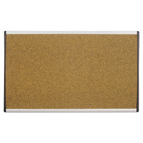 Arc Frame Cubicle Cork Board, 24 X 14, Tan Surface, Silver Aluminum Frame