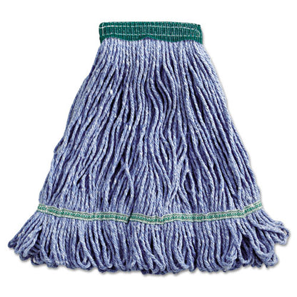 Super Loop Wet Mop Head, Cotton/synthetic Fiber, 5" Headband, Medium Size, Blue