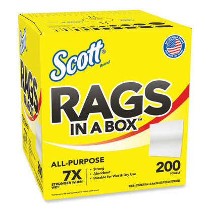 Rags In A Box, Pop-up Box, 12 X 9, White, 200/box