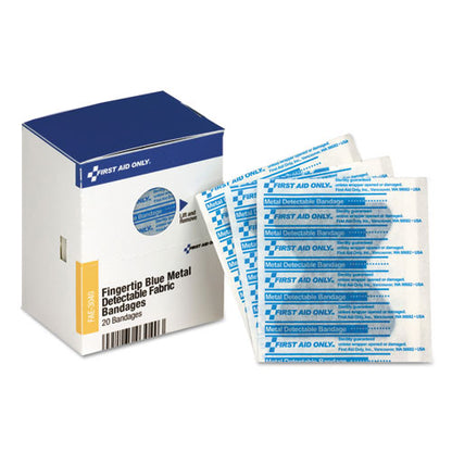 Smartcompliance Blue Metal Detectable Bandages,fingertip, 1.75 X 2, 20 Box