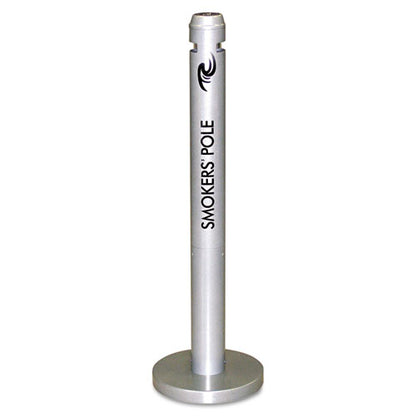 Smoker's Pole, Round, Steel, 0.9 Gal, 4 Dia X 41h, Silver