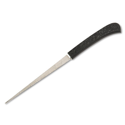 Serrated Blade Hand Letter Opener, 8", Black